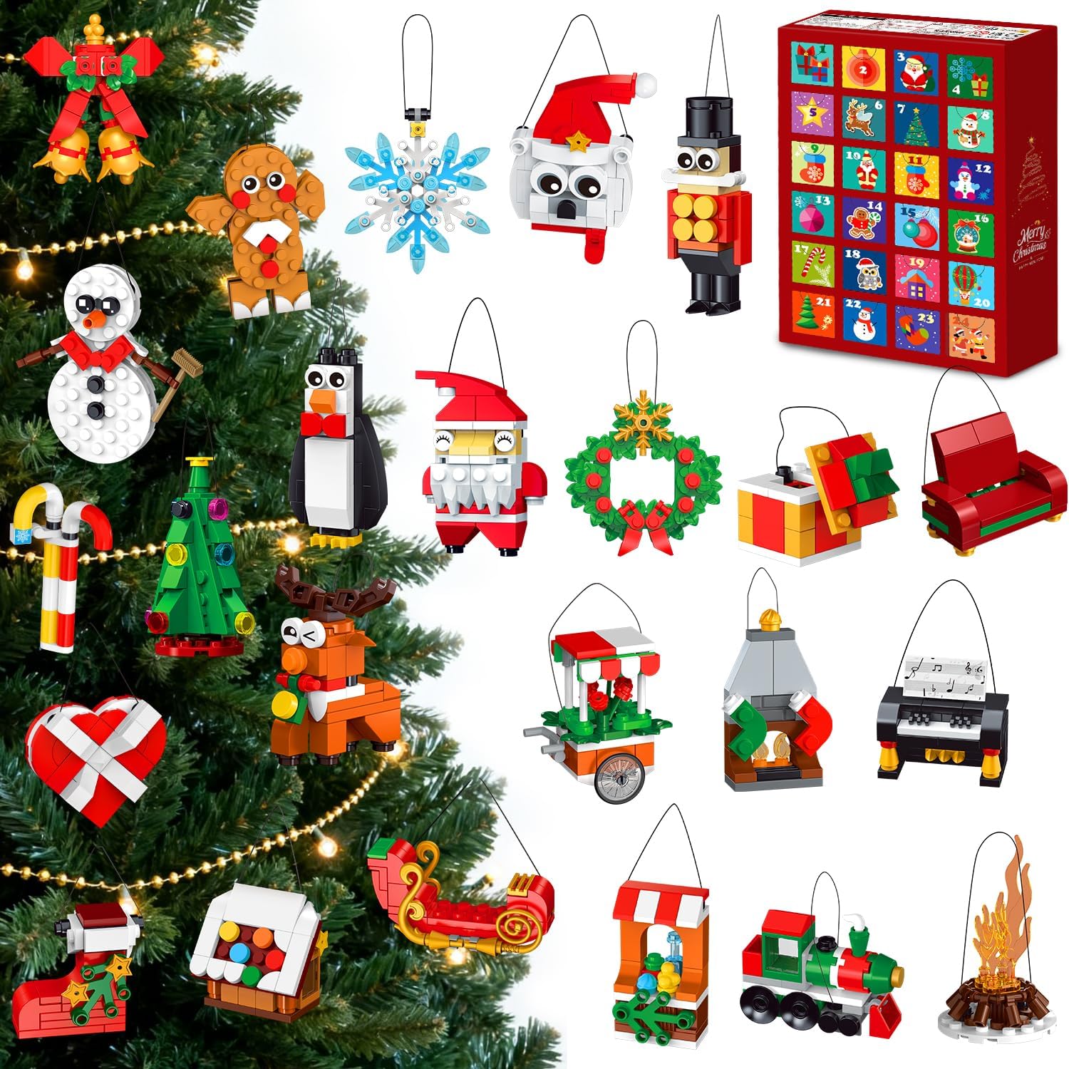2025 Advent Calendar Building Set for Christmas Fun and Decor