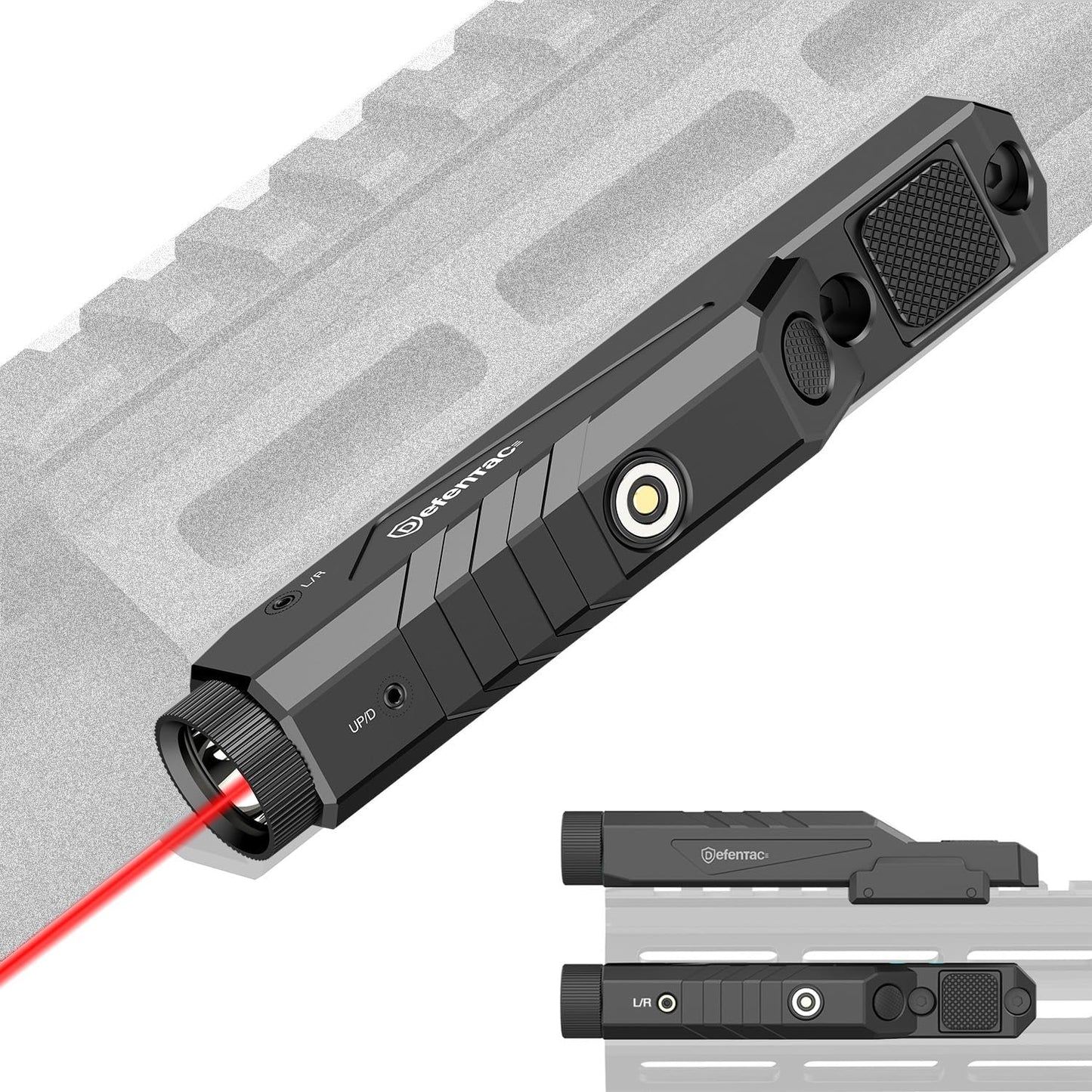 DEFENTAC 1600 Lumens Red Laser Light Combo for Tactical Use
