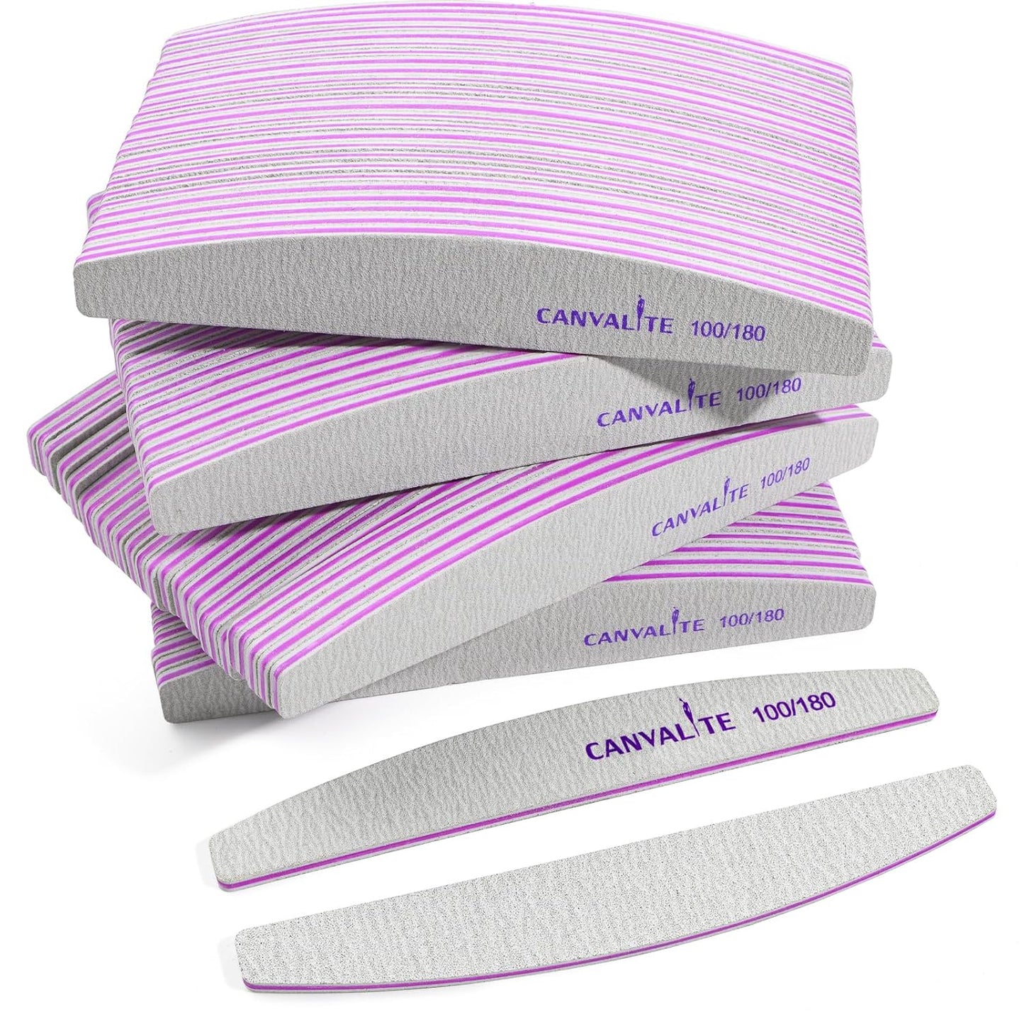 Canvalite 100 PCS Nail File Set for Professional Nail Care
