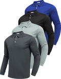 PINSPARK Long Sleeve Polo Shirt for Men - Quick Dry Sun Protection so