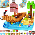 Magnetic Blocks 100PCS Build Pirate-Ship World Set - Creative STEM Toy