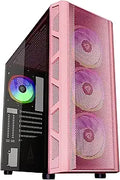 Guardian Mesh Mid Tower Gaming Case - Pink Tempered Glass