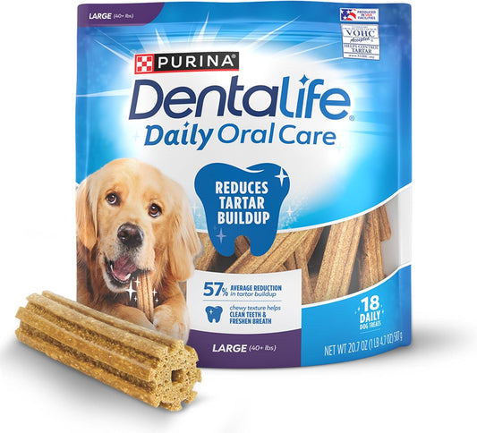 Purina DentaLife Large Dog Dental Chews - USA Made, Daily Care