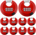 4 Digit Combination Disc Padlock - Stainless Steel Round Combination