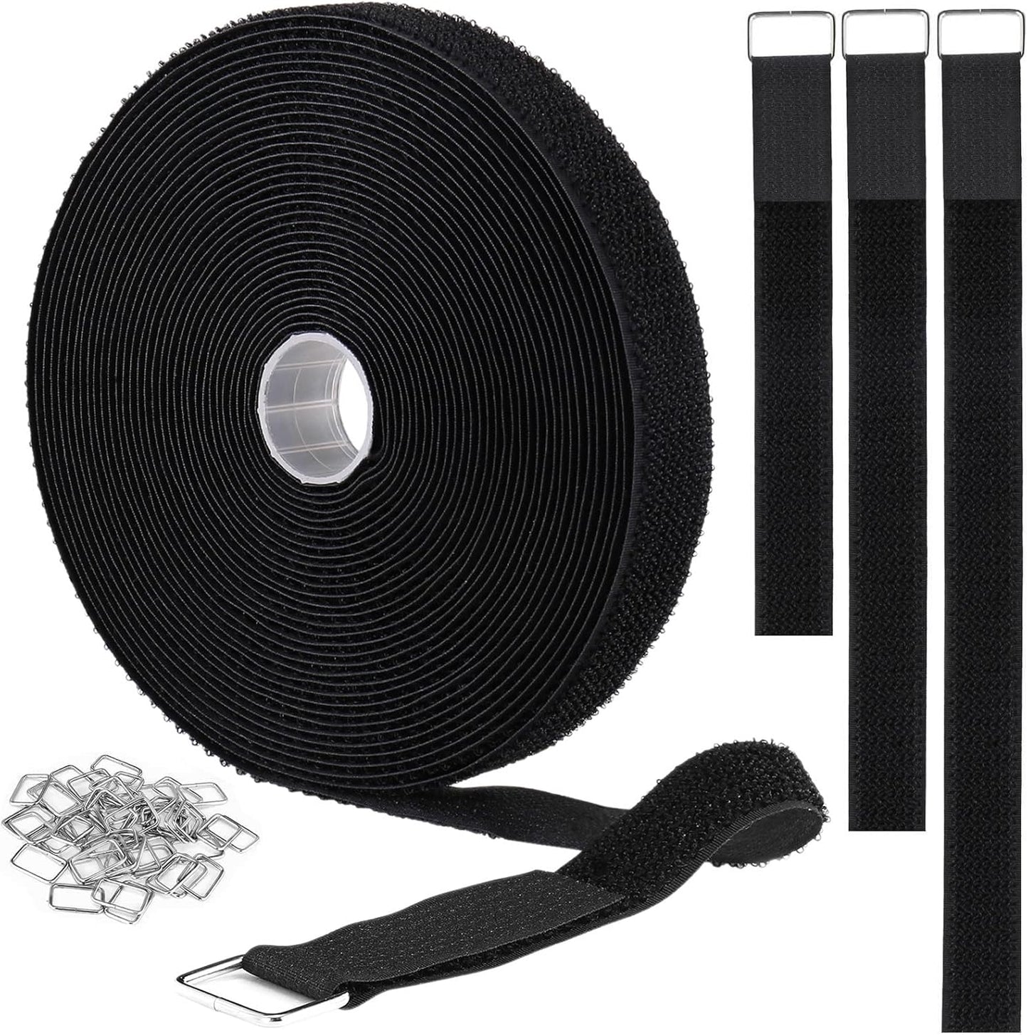 Ultimate Organization: 32ft Reusable Hook and Loop Straps - YMCRLUX