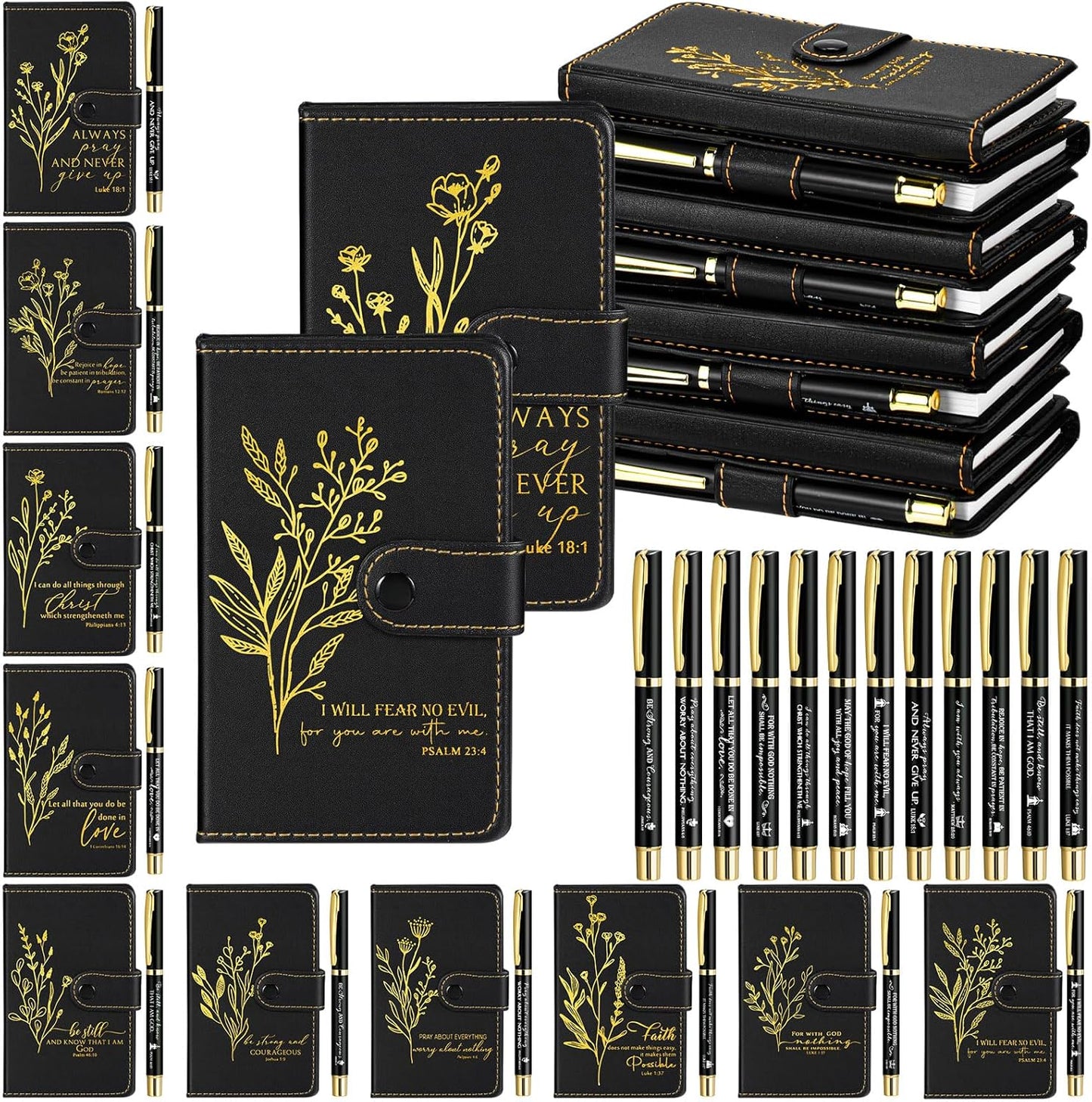 Spakon Christian Gifts Bulk Leather Notebook Set for Pastors