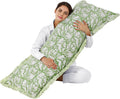 CPC Olive Green 100% Cotton Block Print Ruffle Sham Cover 20x54 in