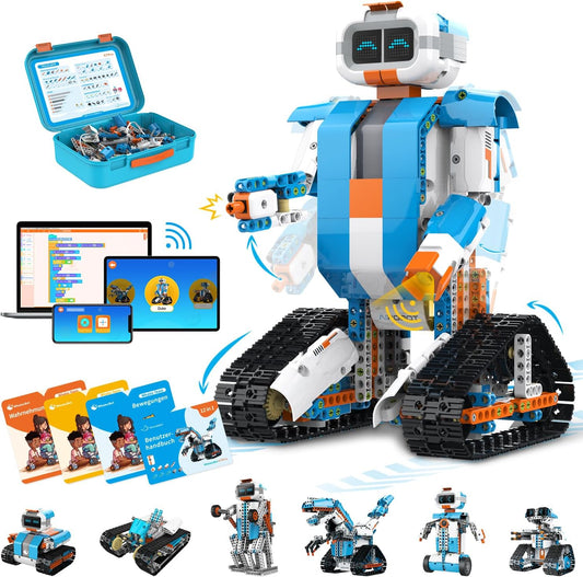 WhalesBot E7 Pro Coding Robot Kit: 12-in-1 STEM Fun