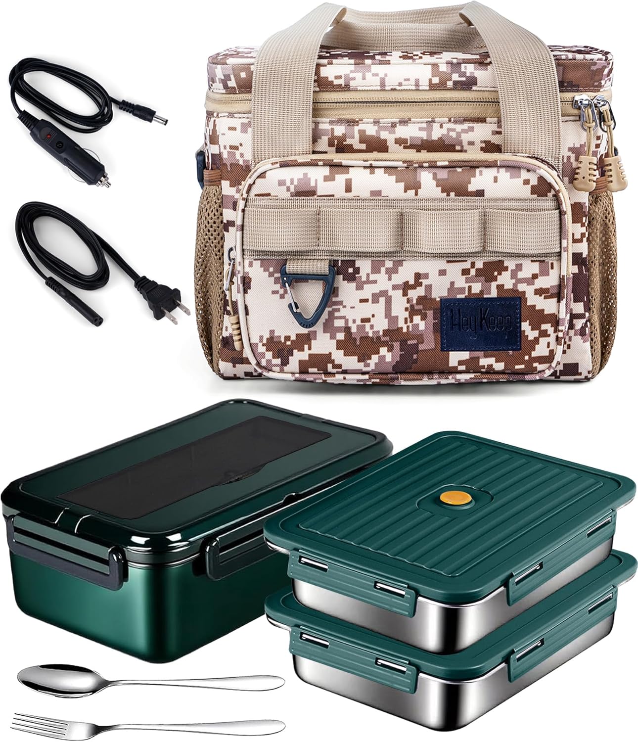Electric Lunch Box 80W Portable Food Warmer for Work and Travel