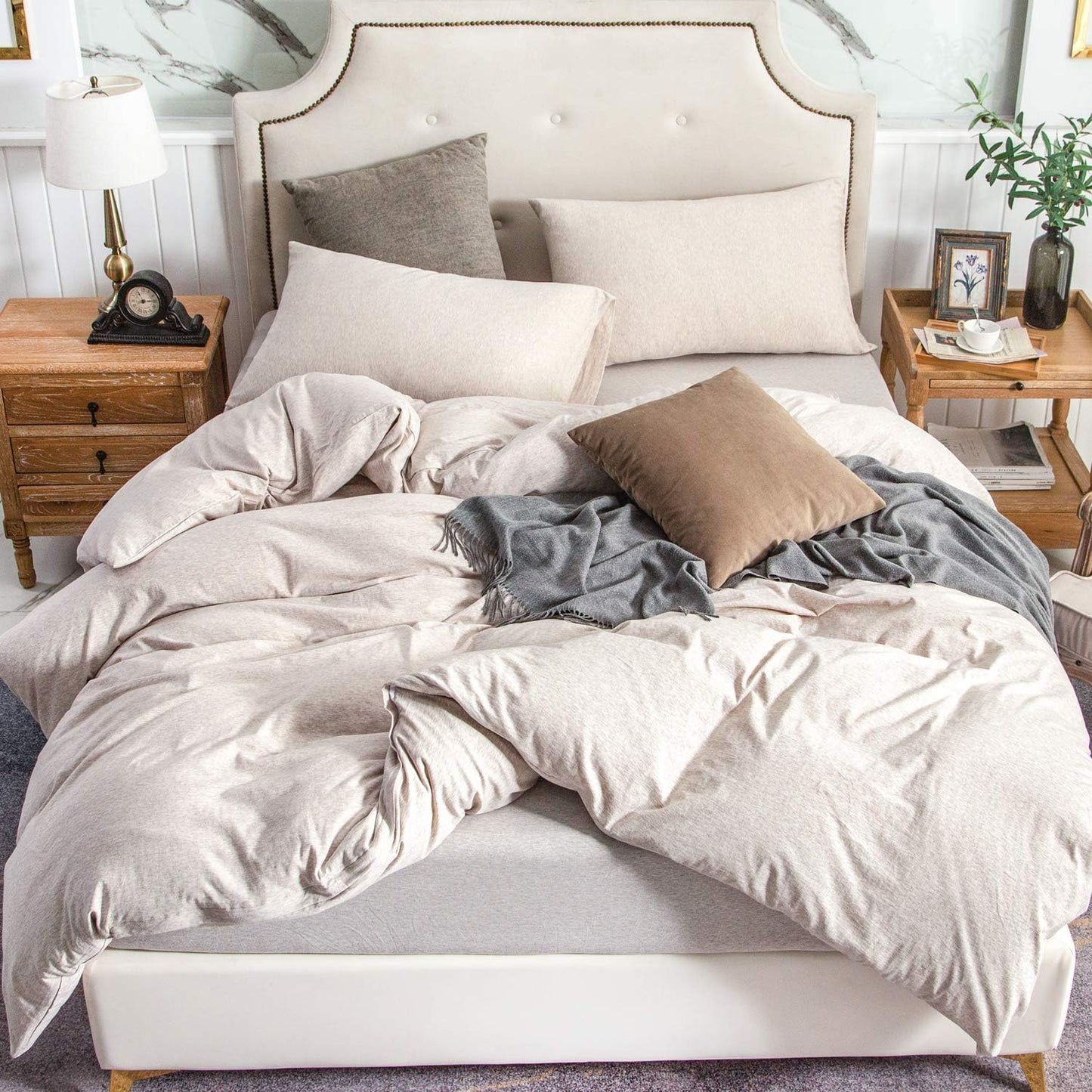 PURE ERA Jersey Knit Duvet Cover Set for Cozy Sleep Experience