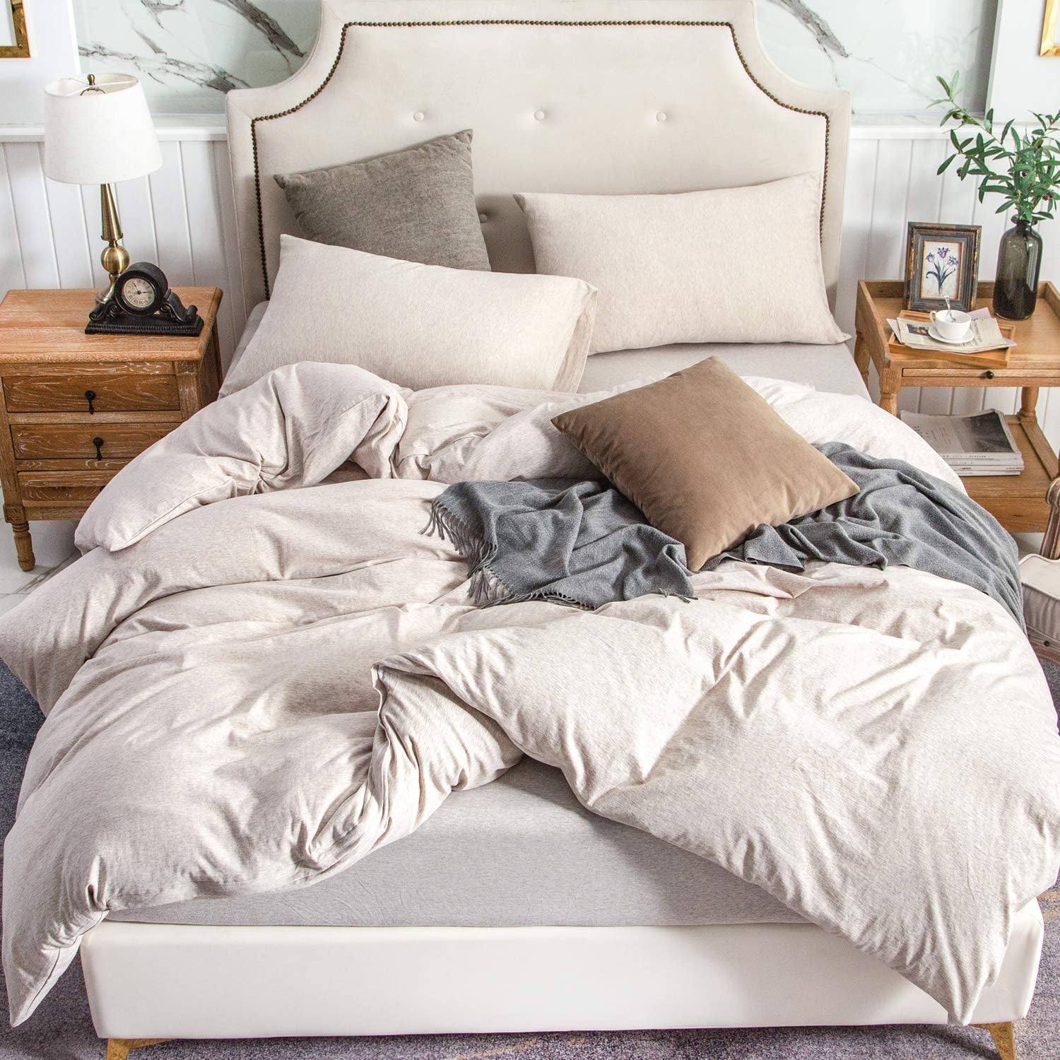 PURE ERA Jersey Knit Duvet Cover Set for Cozy Sleep Experience