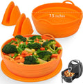 Silicone Air Fryer Liners Basket Set - Fits 3-5 qt, Easy-Clean