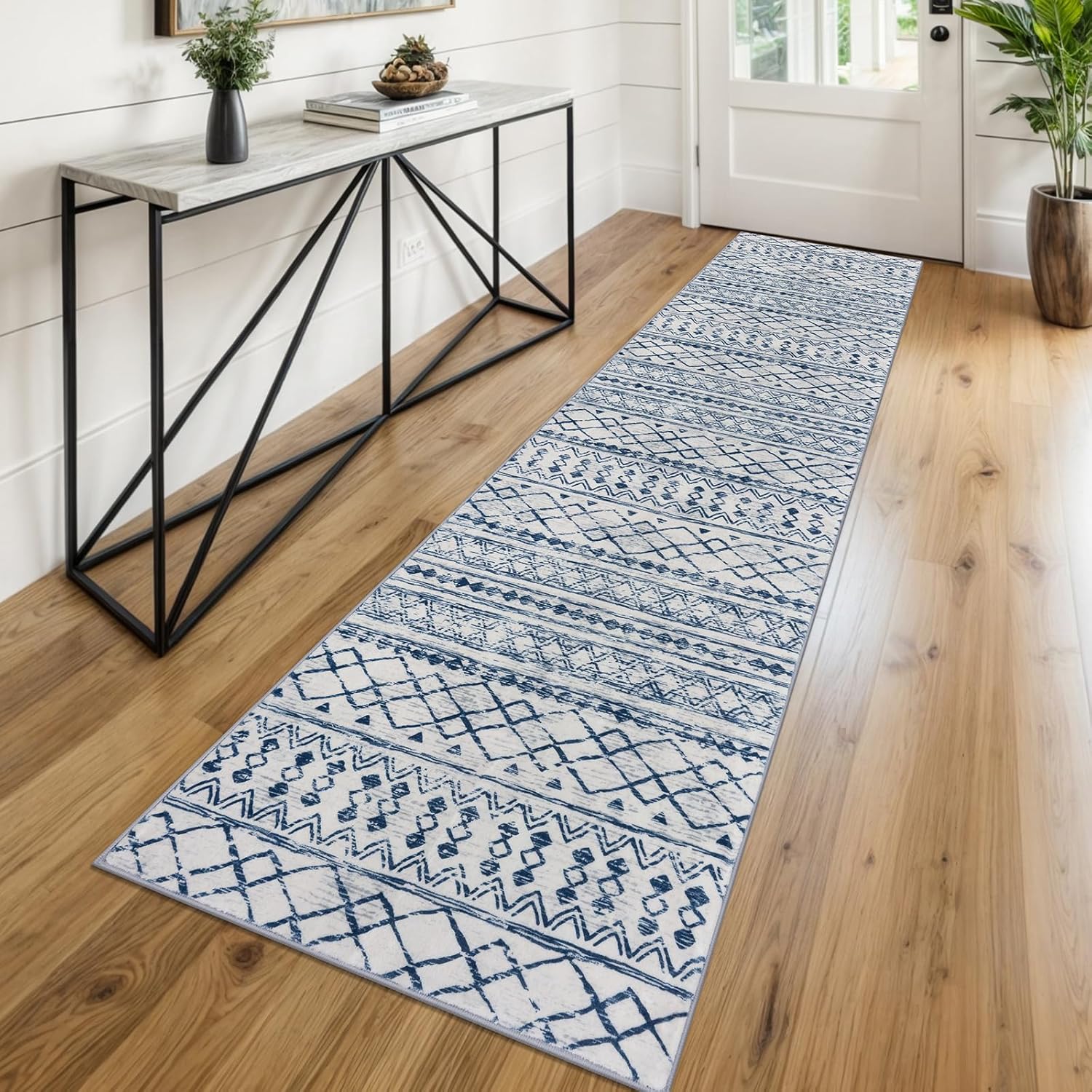 KUTA Moroccan Washable Hallway Runner Rug for Cozy Spaces
