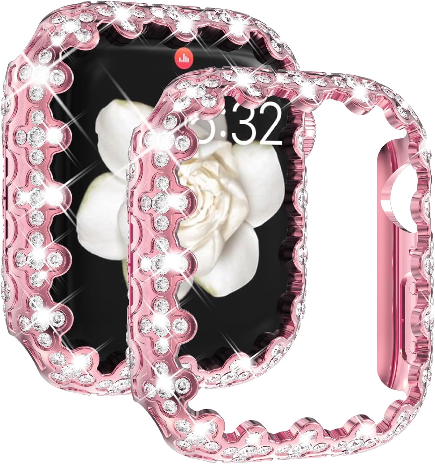 Sparkling Pink Diamond Bumper for Apple Watch 10