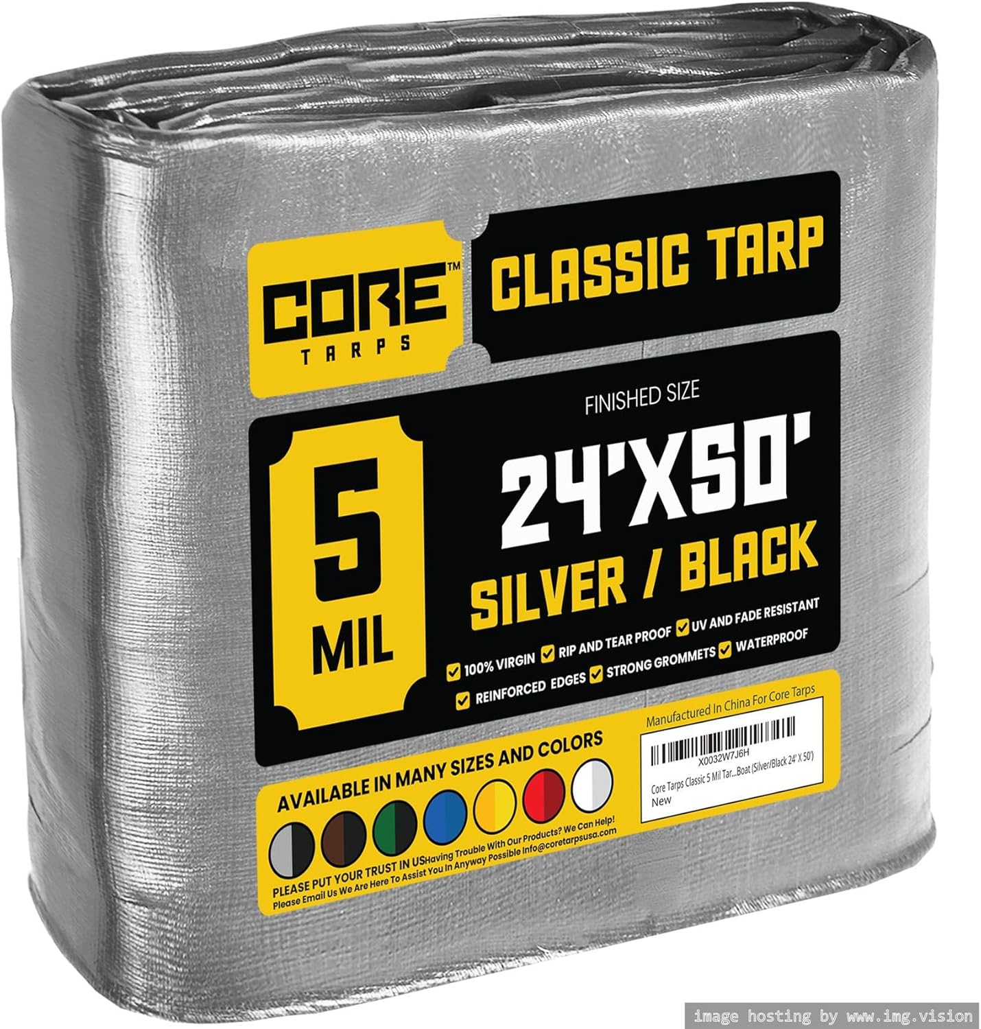 Core Tarps Classic 5 Mil Tarp Cover for All Weather Protection