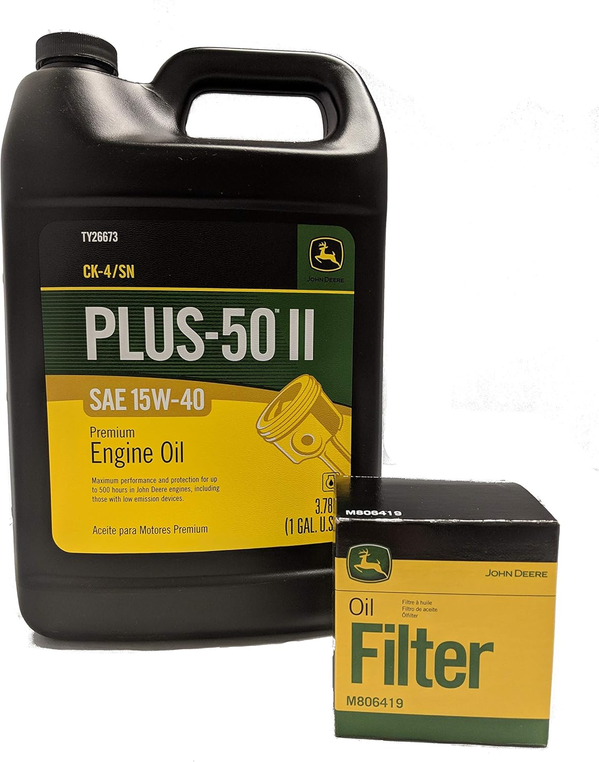 John Deere Oil Change Kit with Filter and 15W-40 Oil for Tractors