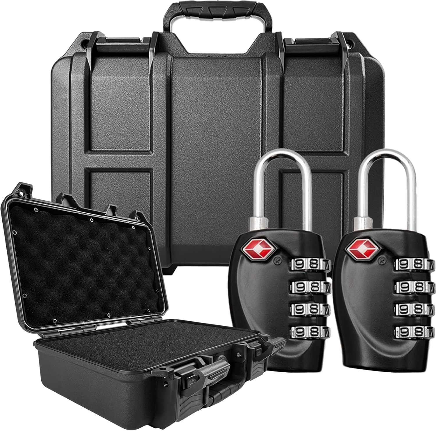 Lockable Handgun Case for Travel with TSA Locks Included