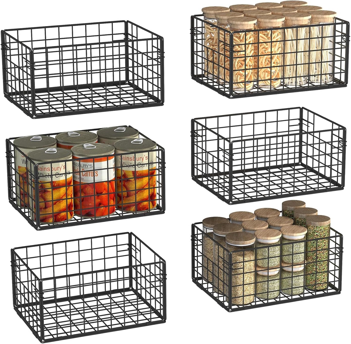 X-cosrack Metal Wire Basket Organizers for Kitchen and Home