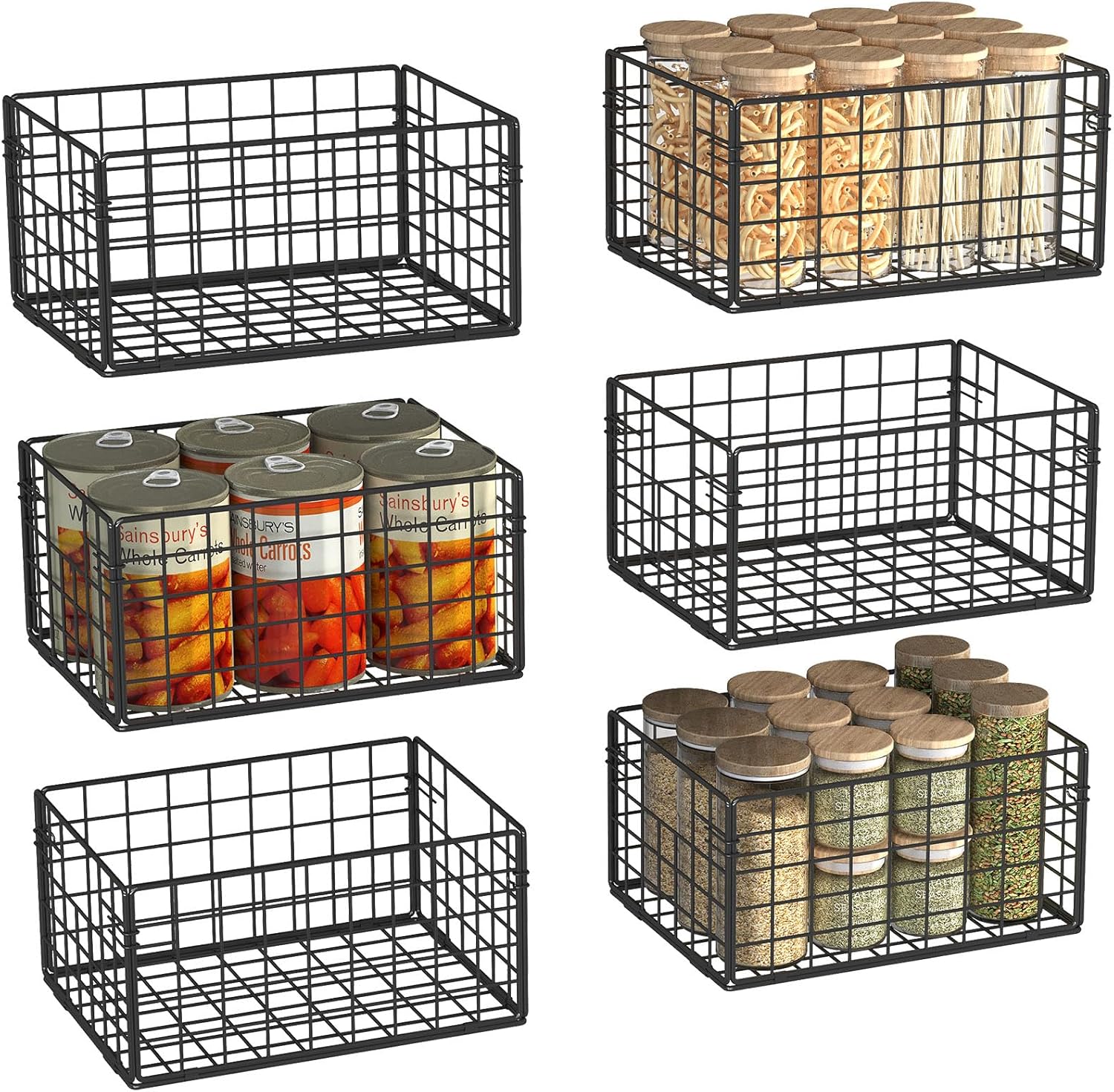 X-cosrack Metal Wire Basket Organizers for Kitchen and Home
