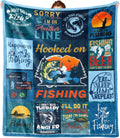 Fishing Gifts for Men Fishing Blanket 60in x 50in - Cozy Outdoor Throw