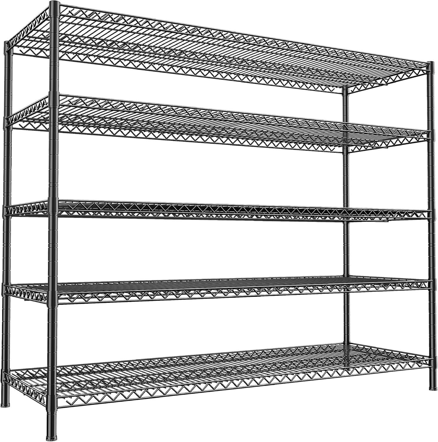 55.5 W Heavy Duty Metal Shelving Unit for Storage and Organization