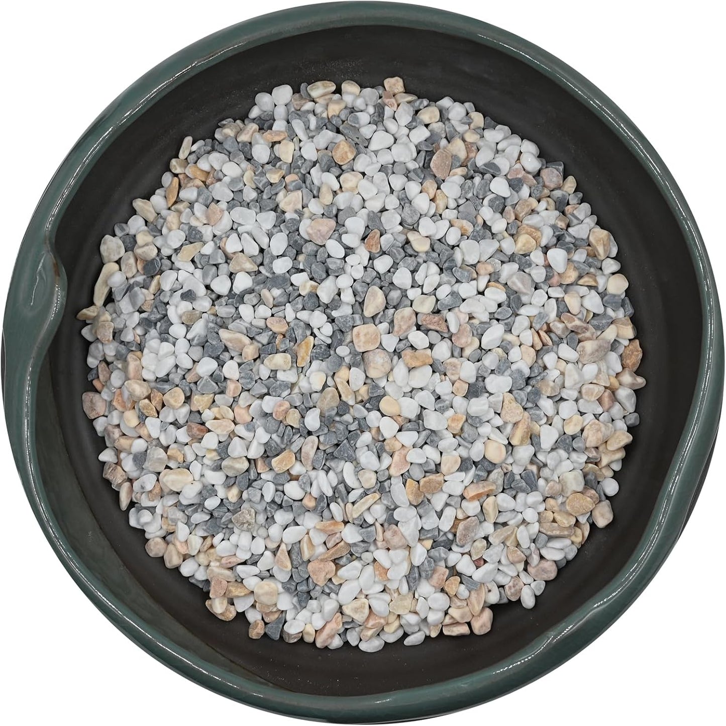 25 LBS Grey Mixed Pea Gravel for Indoor Plants and Aquariums