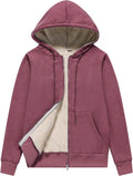 Flygo Women Winter Hoodies Zip Up Fleece Sherpa Lined - Warm & Soft