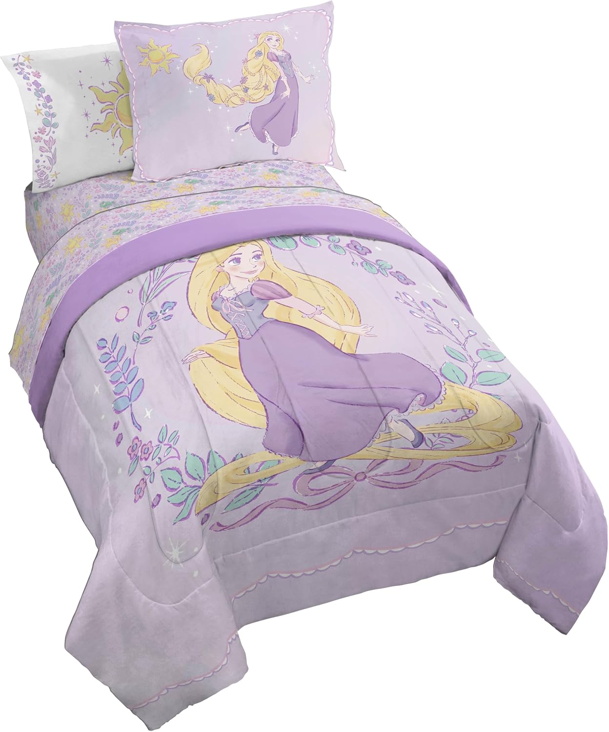 Disney Princess Rapunzel Comforter Set for Cozy Bedroom Decor