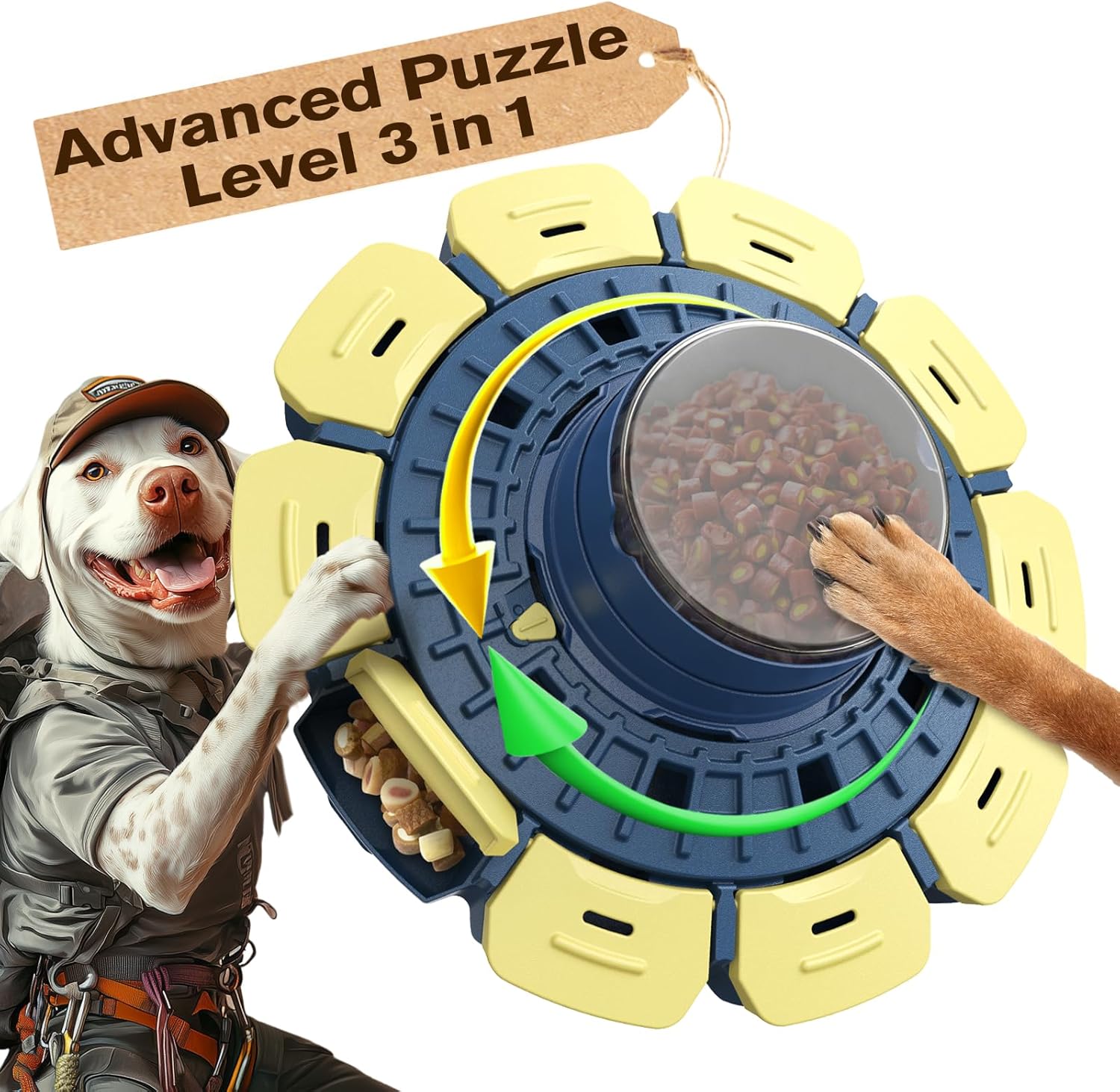 KADTC Advanced Dog Puzzle Toy for Smart Dogs - 3 Levels of Challenge