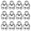 1/4 Inch 6mm Wire Rope Clamps Clip 304 Stainless Steel - 12 Pack