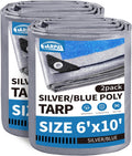 TARPAL Tarp 6x10 ft (2 Pack) - Durable Waterproof Outdoor Cover