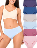 BAMBOO COOL Women's No Show High Waist Briefs - 6 Pack