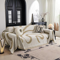 Boho Couch Cover Super Soft Slipcover for 2-3 Cushion Sofas - Khaki