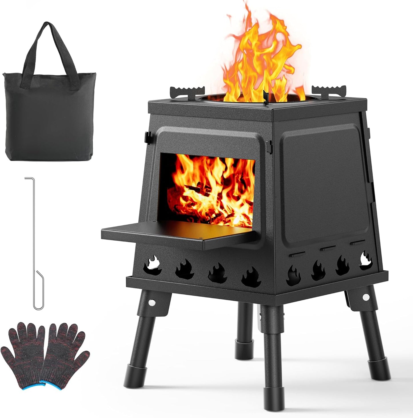 Compact Cast Iron Camping Stove: Portable Outdoor Cooking