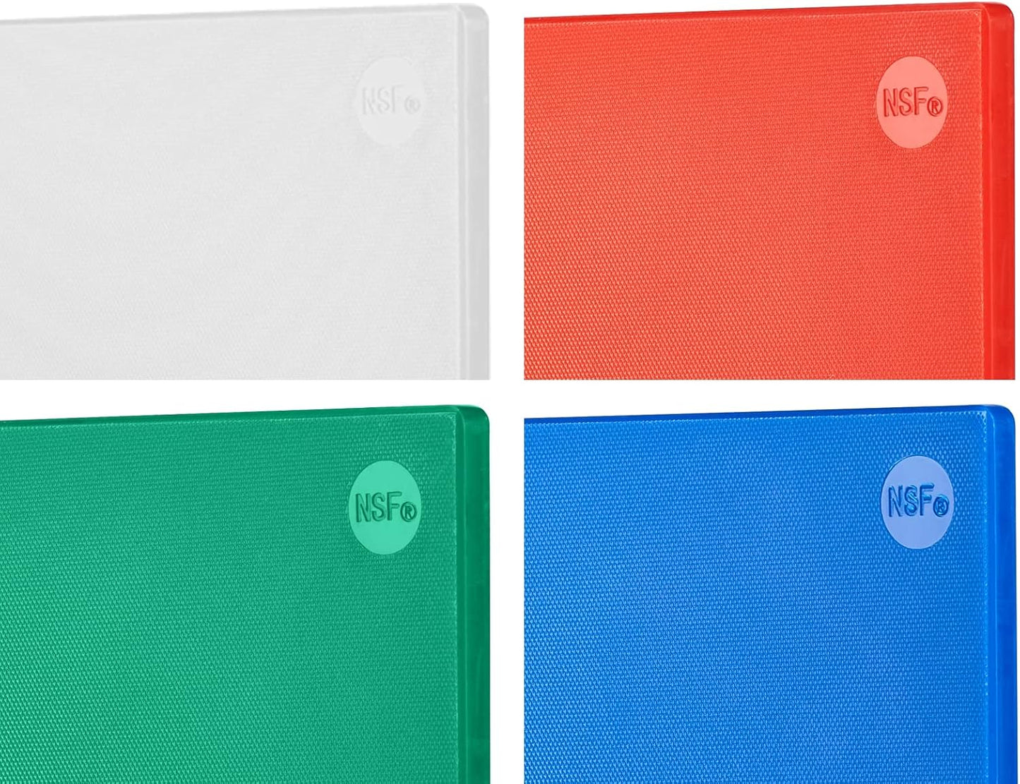 CURTA 4-Pack Color-Coded Cutting Boards for Kitchen Safety