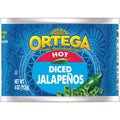 Ortega Peppers Diced Jalapenos Hot 4 Ounce Pack of 24 - Pantry Heat