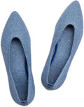 Pointed Toe Knit Dress Flats for Women - Slip On Comfort Frank
