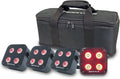 Rockville MINI IR4 4 Pack Par Wash Lights - Compact Rechargeable DJs
