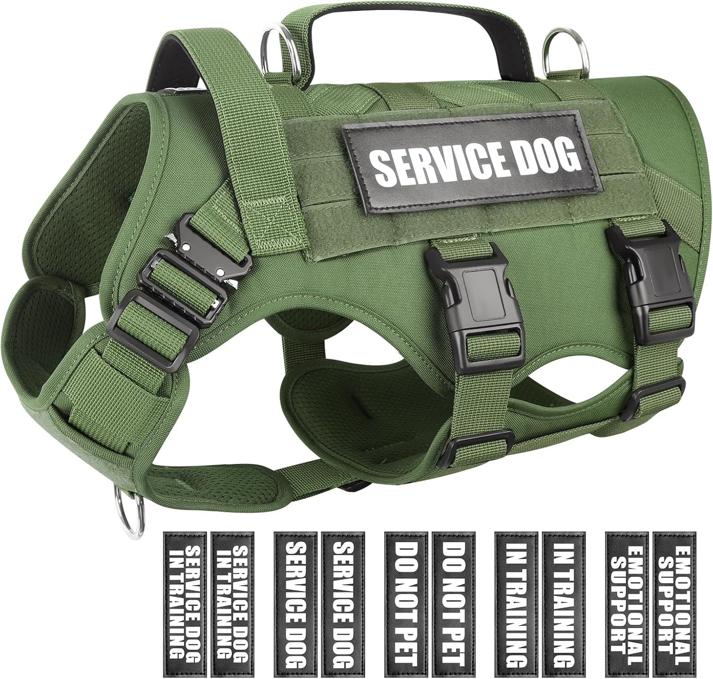 WINSEE Service Dog Vest Harness for Large Dogs with Patches