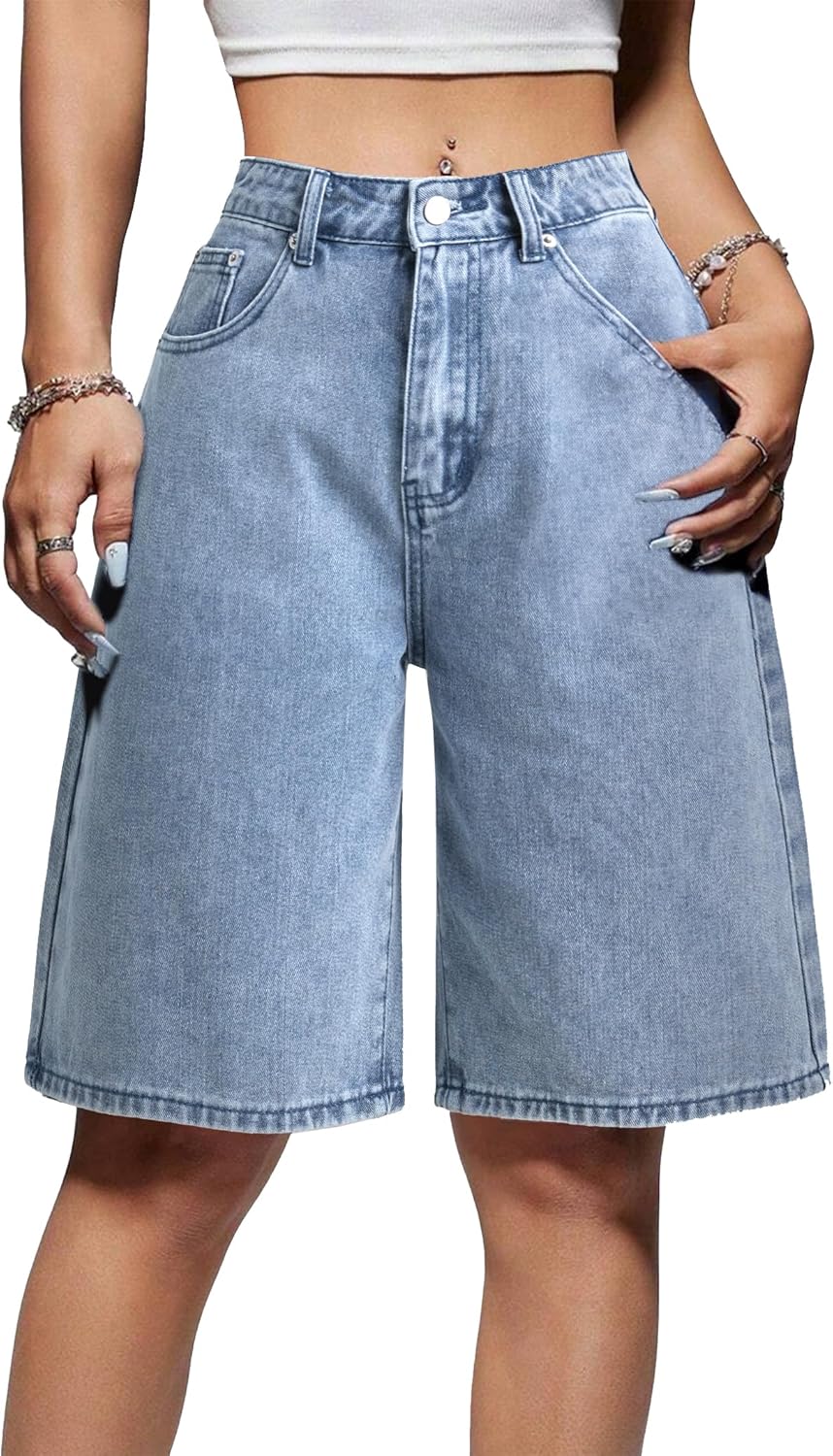 EMMIOL Women Jorts Baggy Jeans for Summer Streetwear Style