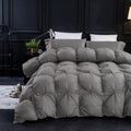 King Size Pinch Pleat Duck Feather Down Comforter 106x90 - All-Season