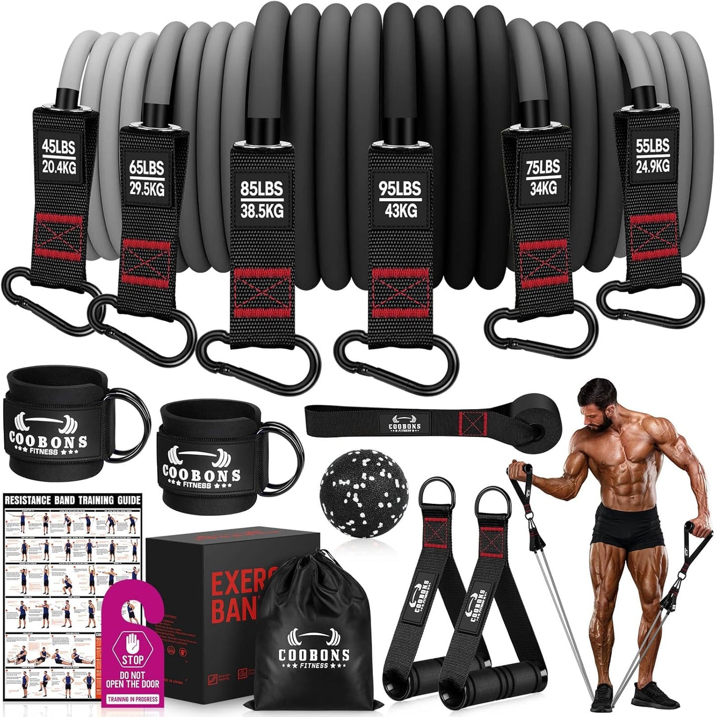 Heavy Resistance Bands for Working Out - 300LBS Exercise Bands