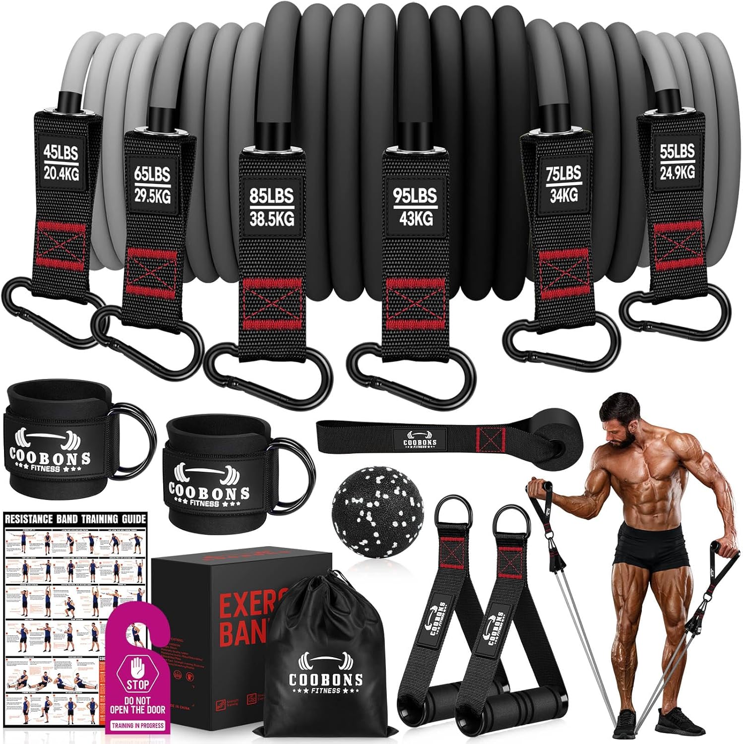 Heavy Resistance Bands for Working Out - 300LBS Exercise Bands