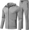 Men's Tracksuit Set Full Zip Jacket Hoodie and Running Pants