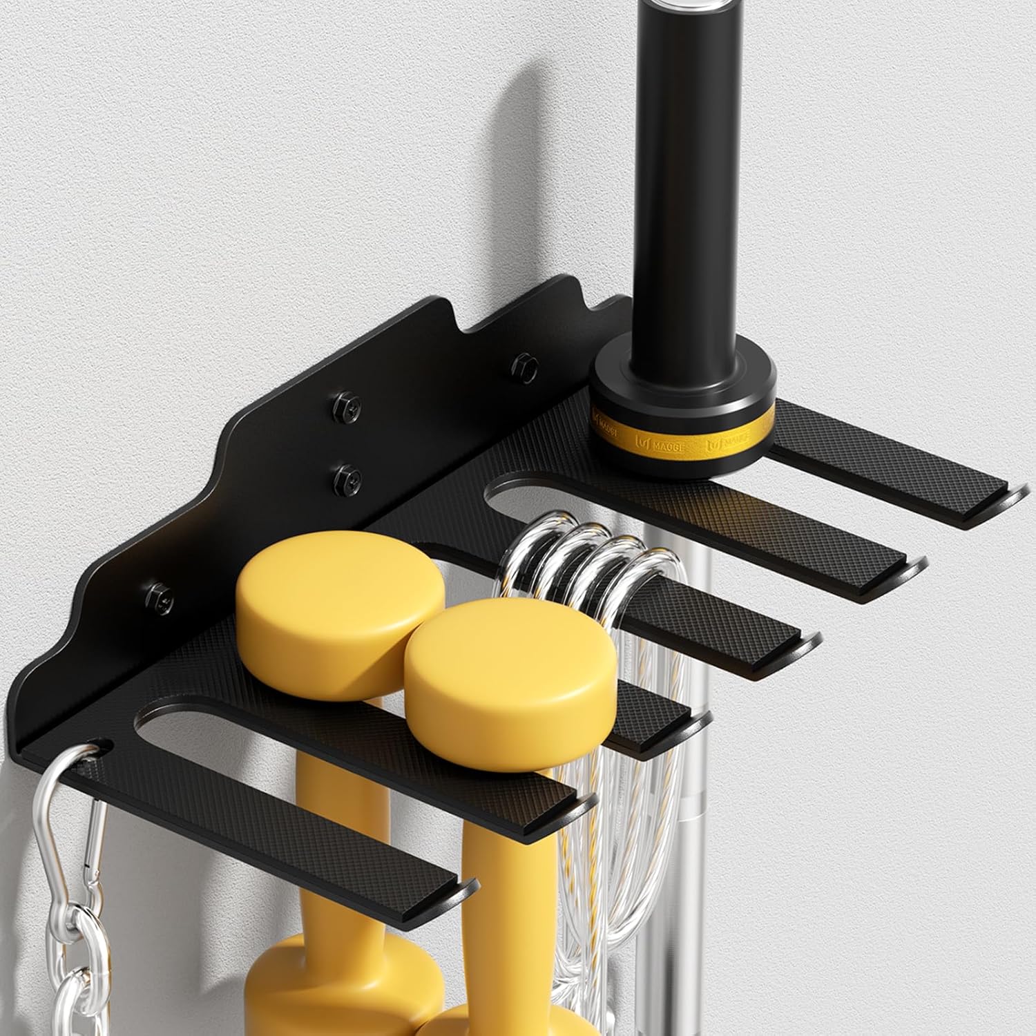 Olympic Barbell Hanger for Space Saving Home Gym Storage