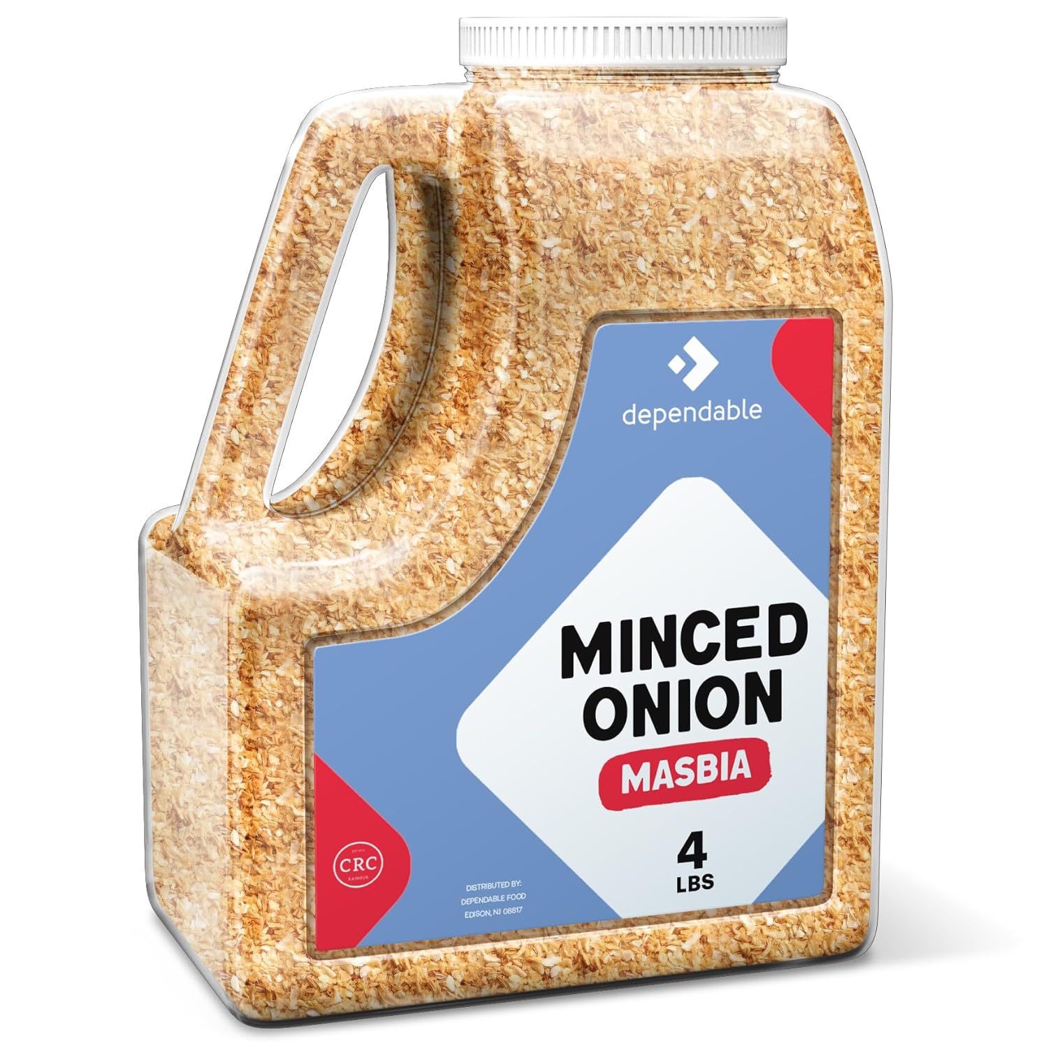 Dependable Food Minced Onion Flakes - 4 Lb Jar for Chefs