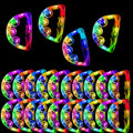 LED Light Up Tambourines 24 Pack - Flashing Party Tambourine