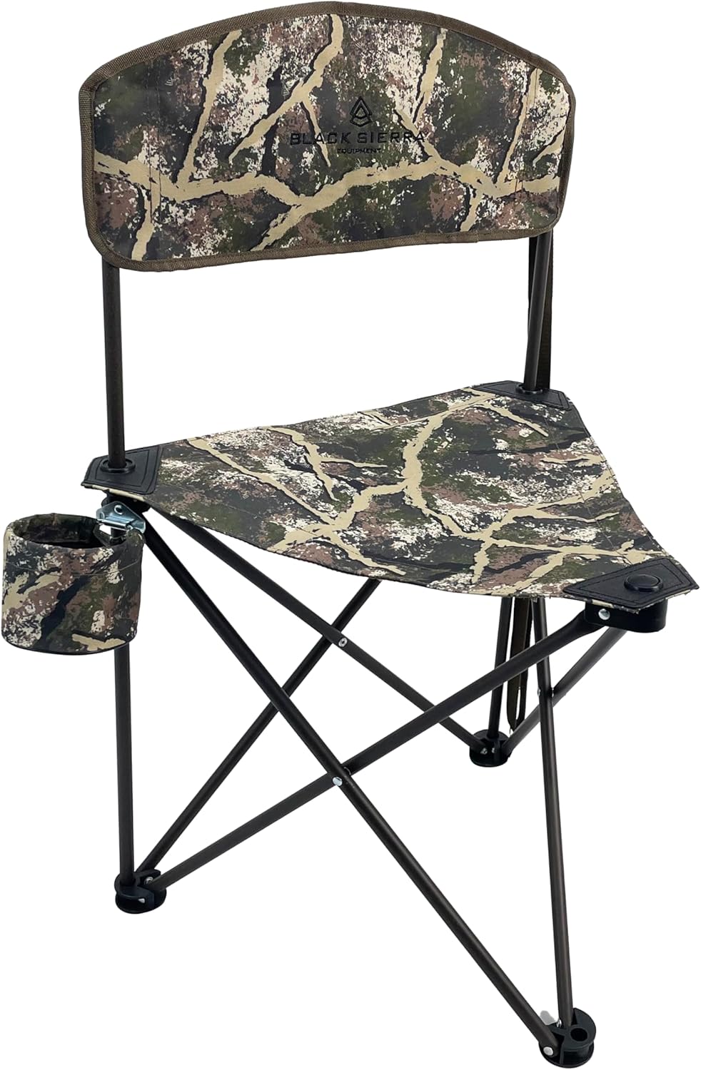 Black Sierra XL Tripod Hunting Stool - Lightweight Portable Chair