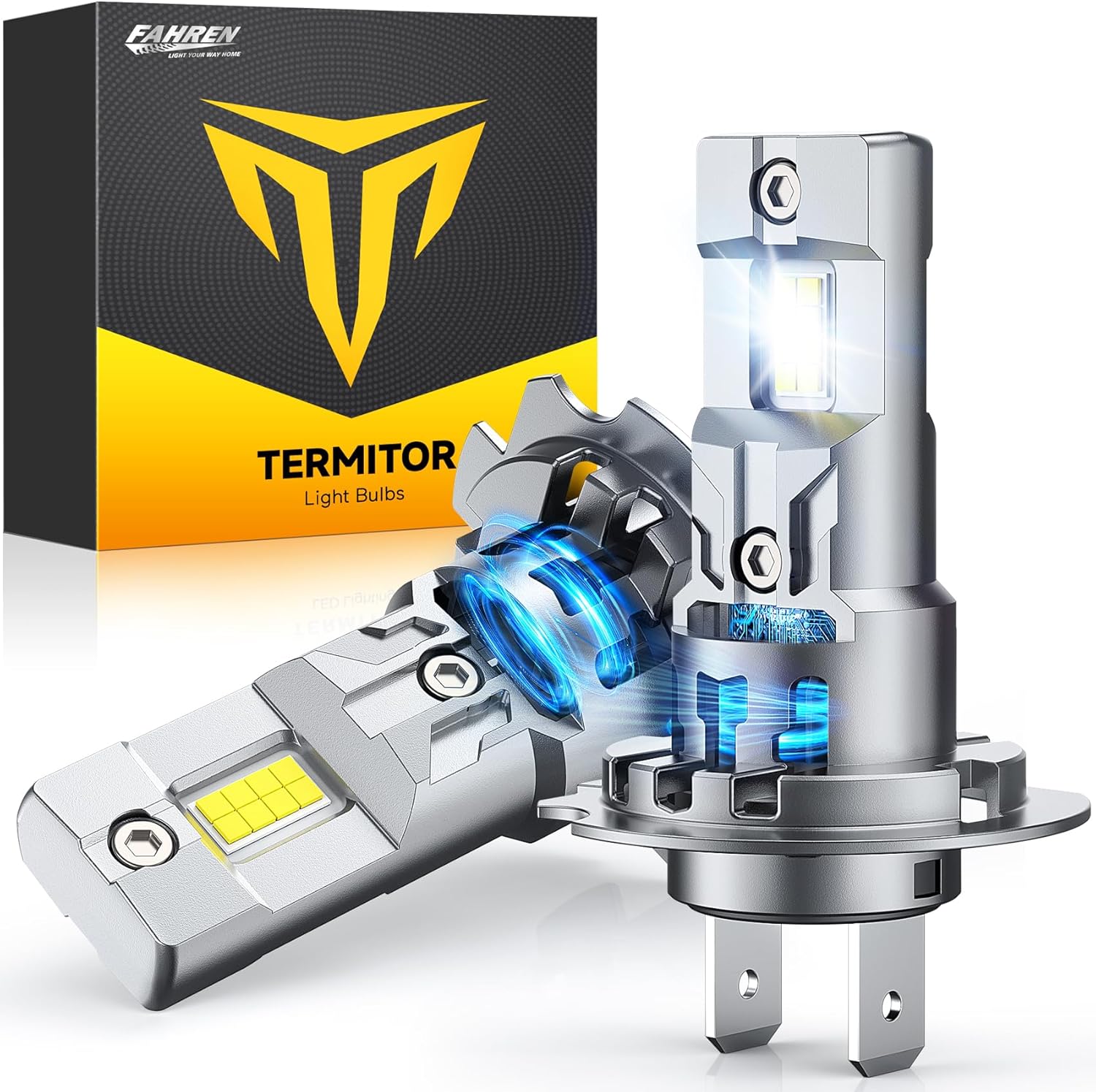 FAHREN H7 Fog Light Bulbs - 70000LM, 6500K Cool White Brightness