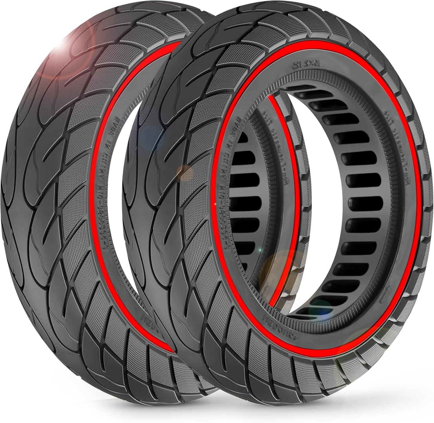 10x2.125 Tubeless Scooter Tires - Strong & Shock Absorbing
